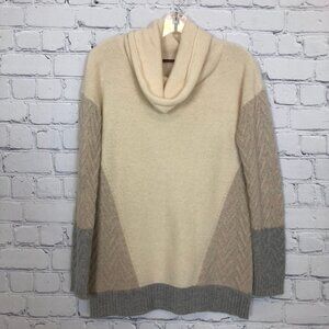 Cashmere Cashmere Ivory Cowl Neck Sweater 100% Cashmere No Size S? HOLE
